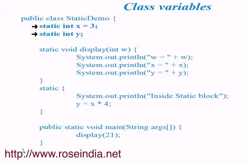 Class Variables